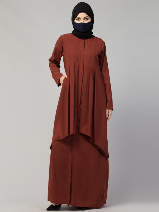 Fornt Open Abaya With Extra Layer