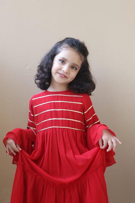 Designer Frock for Girls (Kids) in Georgette Fabric