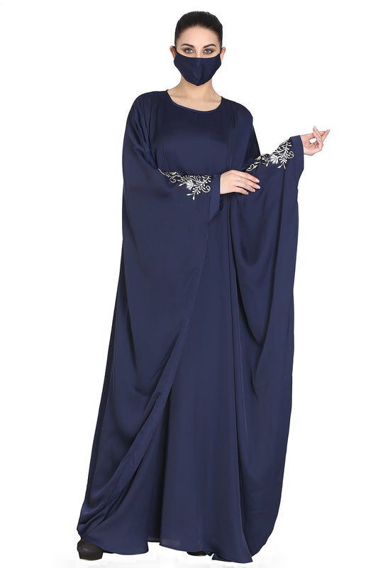 Mushkiya-Nida Kaftan With Embroidery On Sleeves.