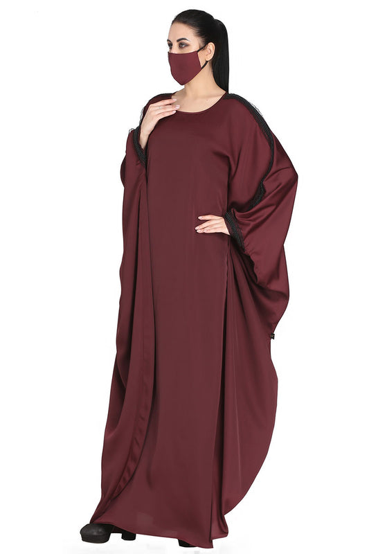 Mushkiya-Nida Kaftan With Lacework.