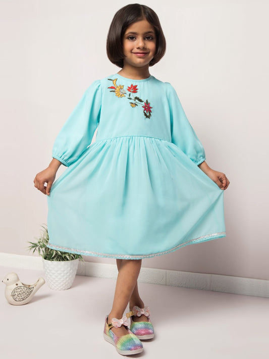 Midi Dress With Handwork Embellishments