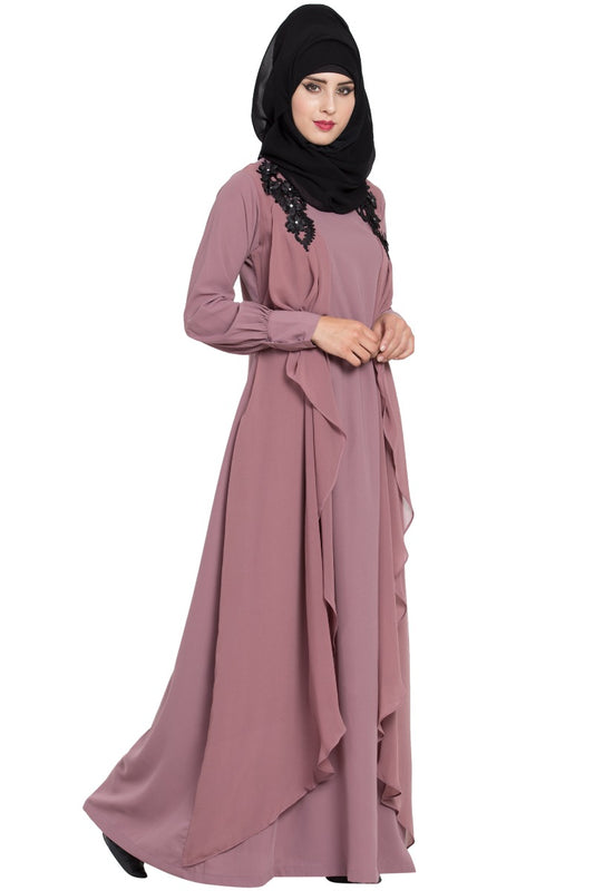 Mushkiya- Modest Dress In Dual Layer-Not An Abaya
