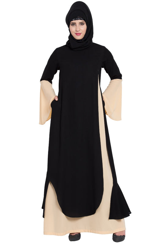 Mushkiya-Dual Layered Stylish Dress-Not An Abaya