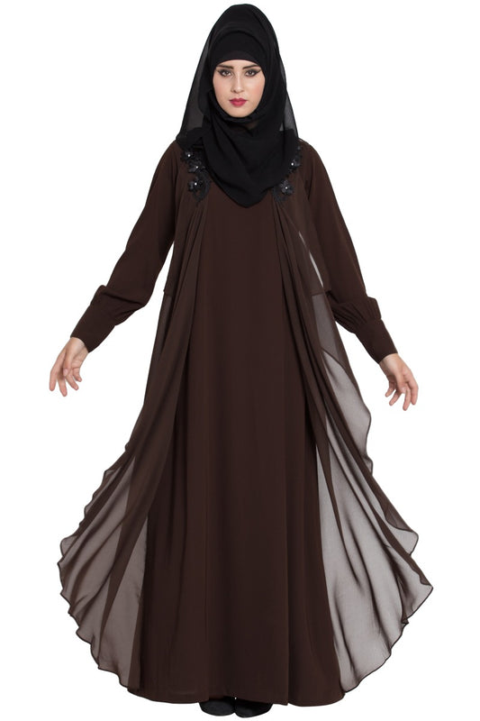 Mushkiya- Modest Dress In Dual Layer-Not An Abaya