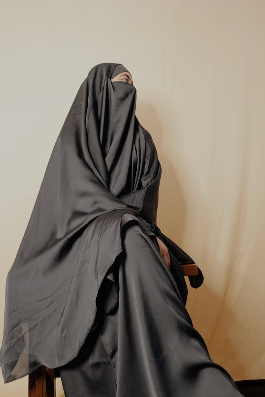 2 Pieces Jilbab Set With Adjustable Mouthpiece