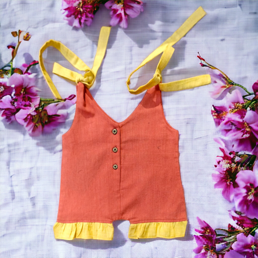 Versatile Cuteness: Dungaree Cum Romper for Stylish Little Ones