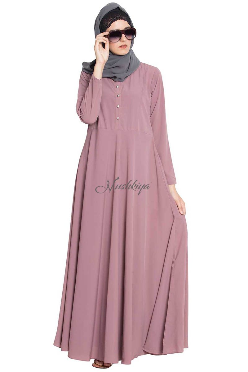 dusty pink abaya dress