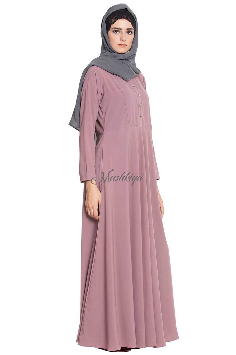 dusty pink abaya dress