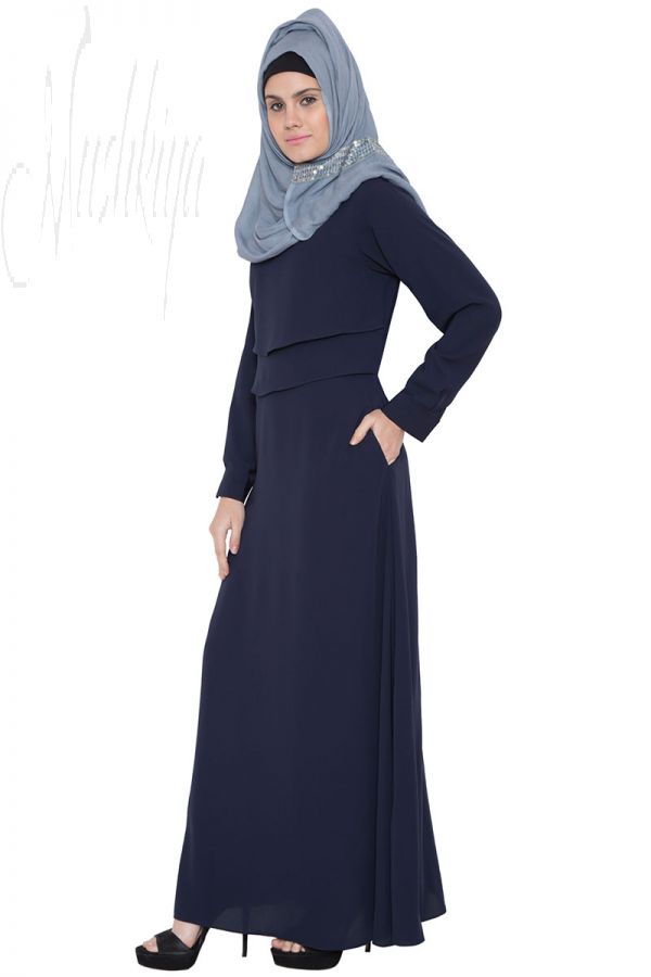 Designer Abaya|Colorful Abaya-Blue