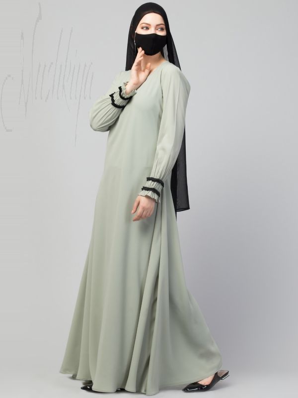 Two Pieces Set- Abaya With Hijab