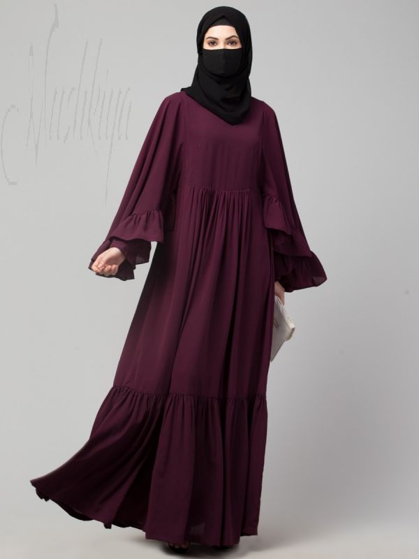Designer Abaya With Frills