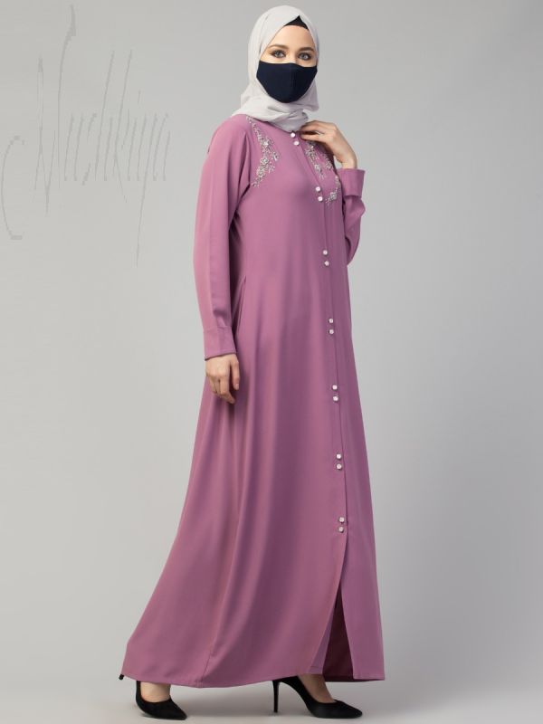Designer Abaya With Handwork Embellishments