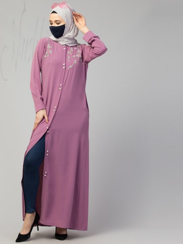 Designer Abaya With Handwork Embellishments