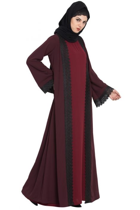 Shrug For Abaya with Lacework By Mushkiya