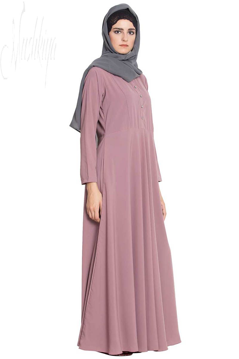 dusty pink abaya dress