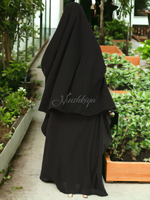 Two Piece Jilbab Set With Grey Niqab