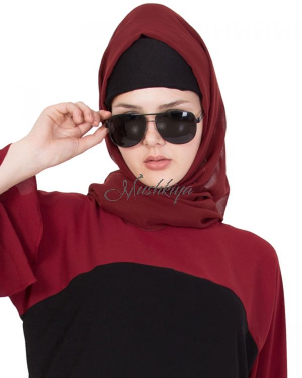 Hijab-Fine Georgette-Maroon