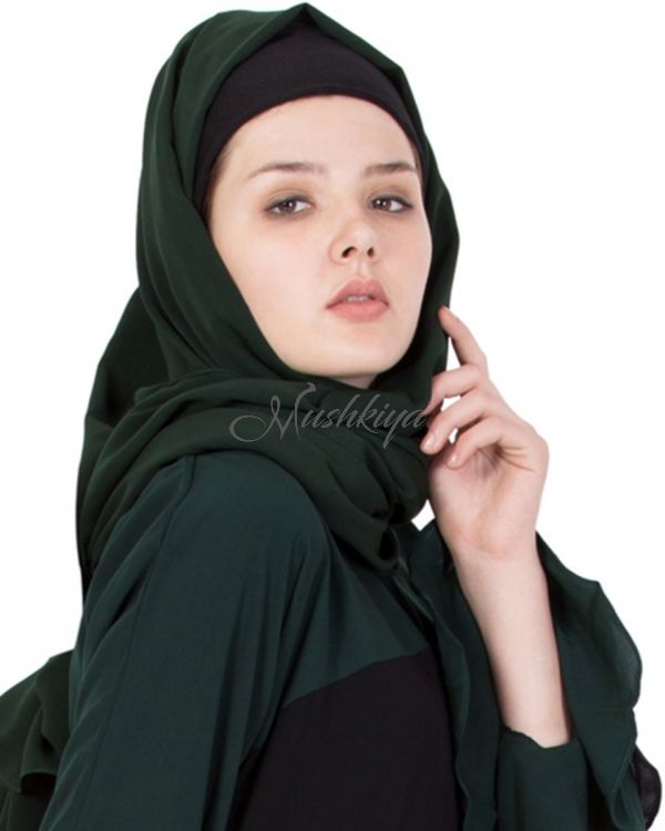 Hijab-Fine Georgette-Green