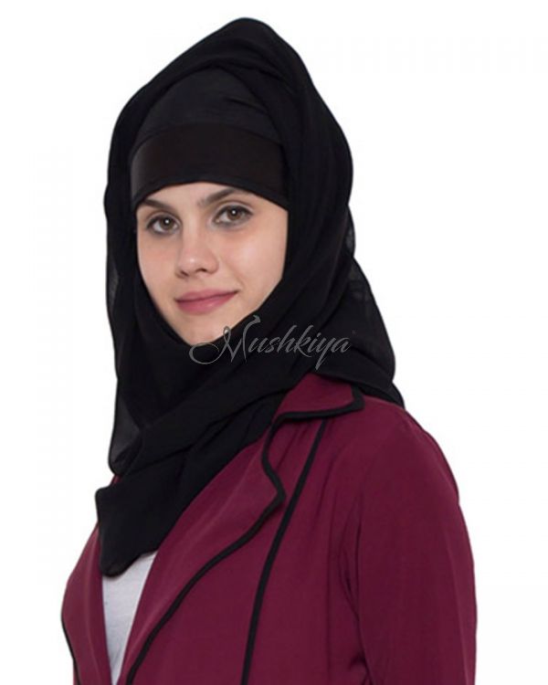 Hijab-Black-Fine Georgette