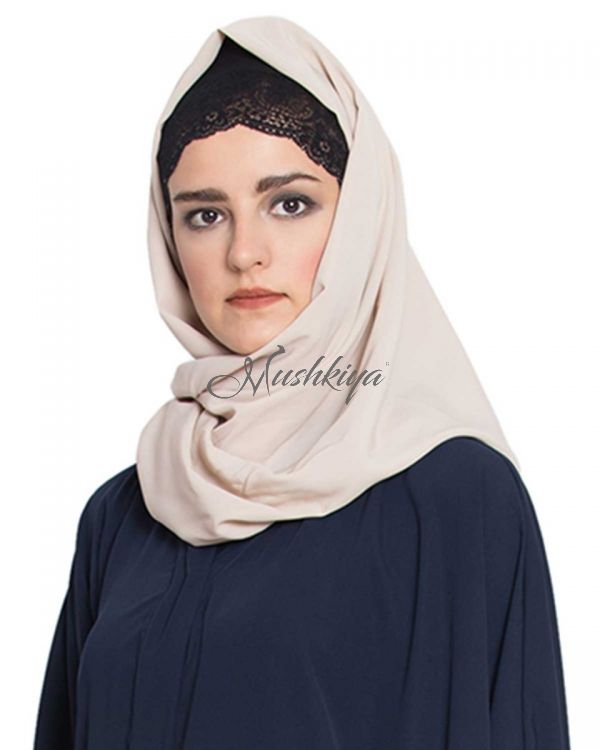 Hijab-002-Light Beige-Fine Georgette