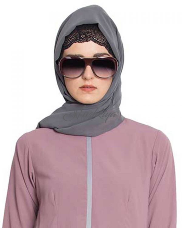 Hijab-Grey-Fine Georgette