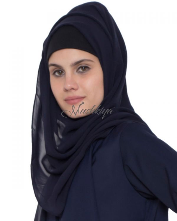 Hijab-Fine Georgette-Blue