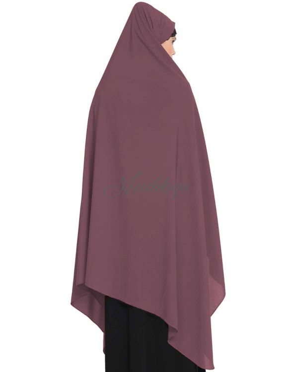 Irani Chadar -Rida Hijab with Detachable Nose Piece-Made in Nida Matt-Puce Pink