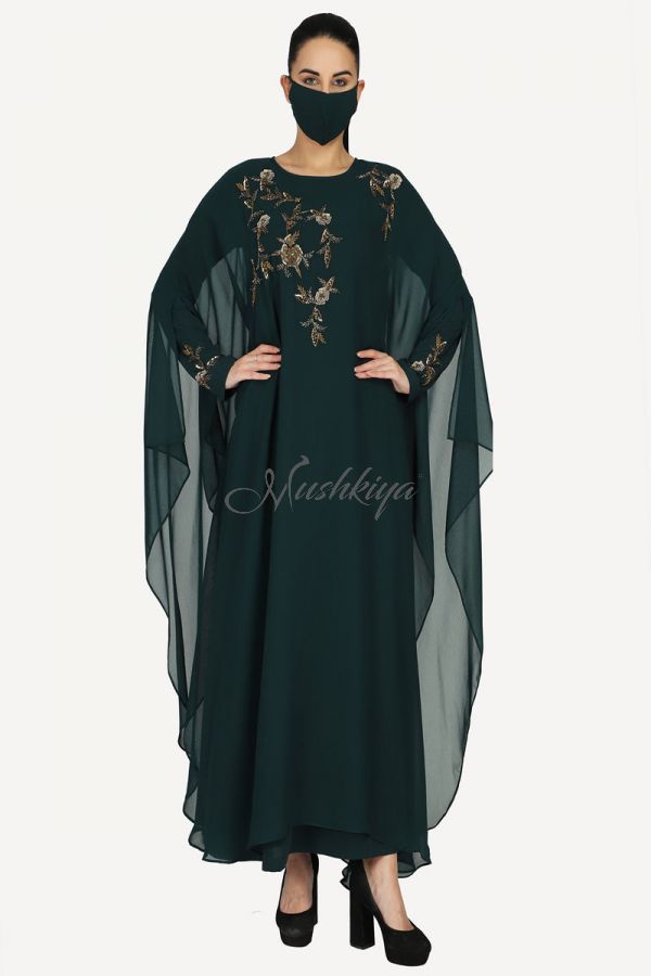 Occasion Wear Modest Garment With Handwork Embellishments. Comes With A Matching Hijab.