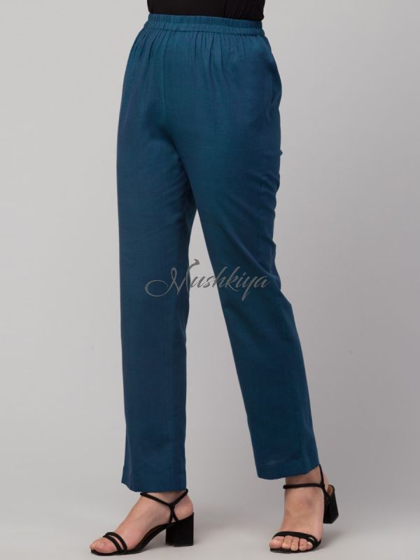 High Rise Trouser In Cotton