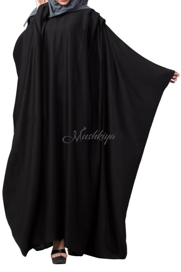Very Elegant Islamic Abaya Kaftan With Pleats on Shoulders Made in Premium Nida Fabric