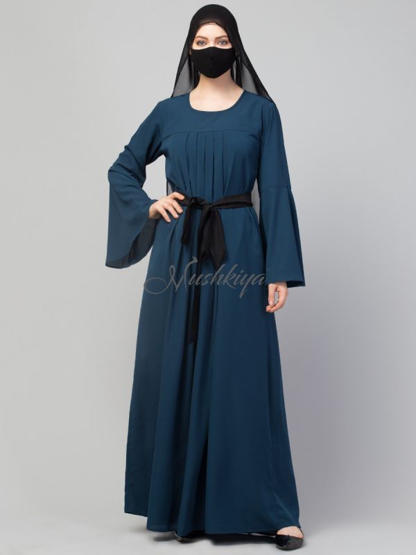 Designer Abaya With Pleats & Belt