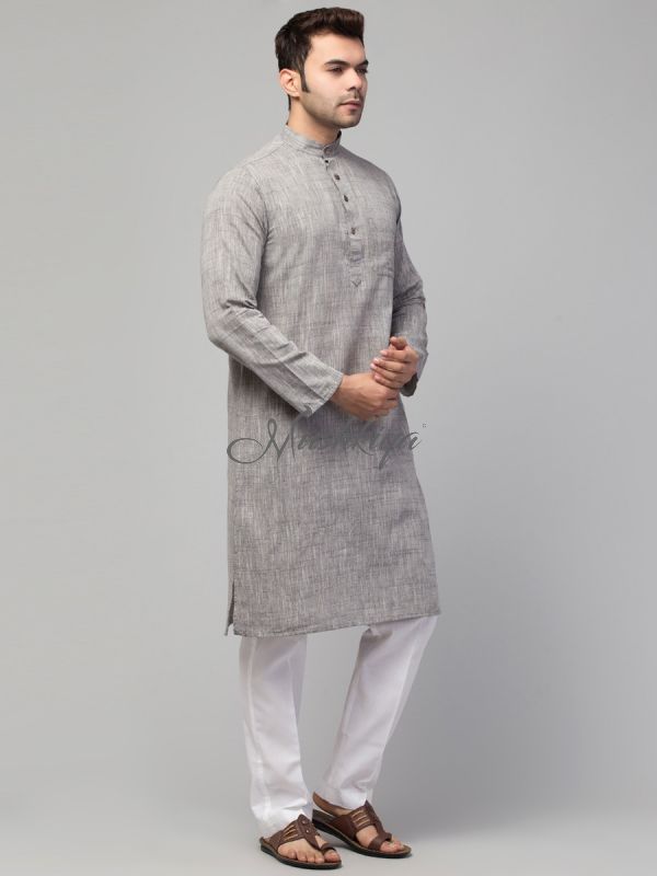 Elegant Kurta For Men In Pure Cotton Fabric