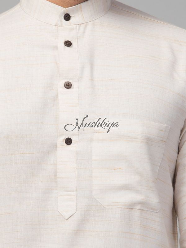 Elegant Kurta For Men In Pure Cotton Fabric