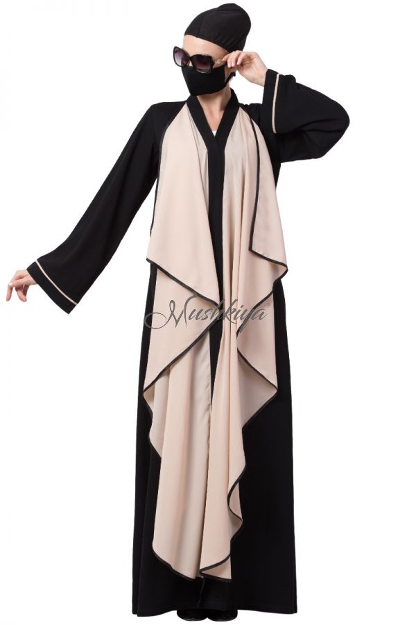 Mushkiya-Falling Shrug Dress In Front Open Style-Not An Abaya 