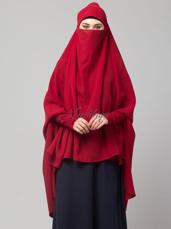 Khimar-Long Prayer Hijab With Mouth-Piece