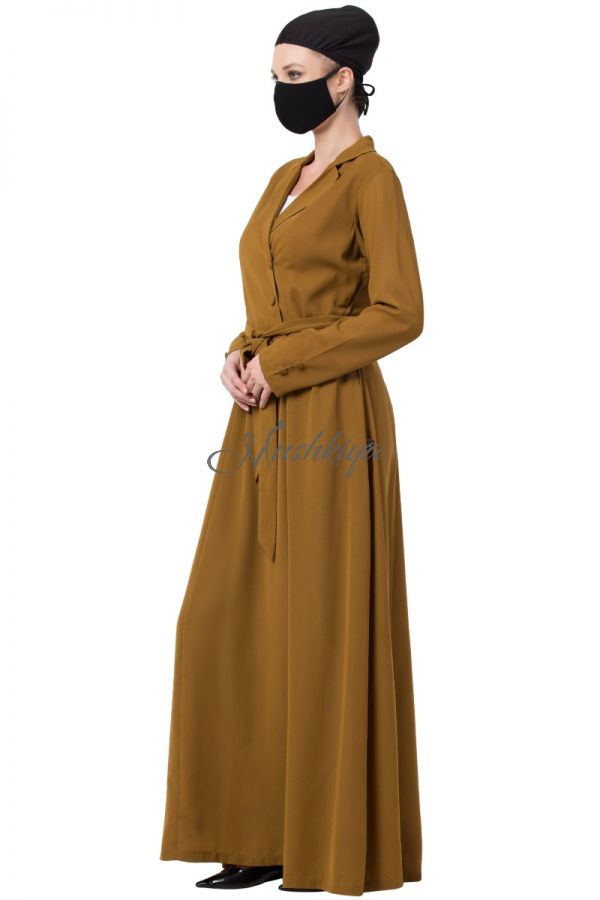 Mushkiya-Coat Style Dress With A Belt