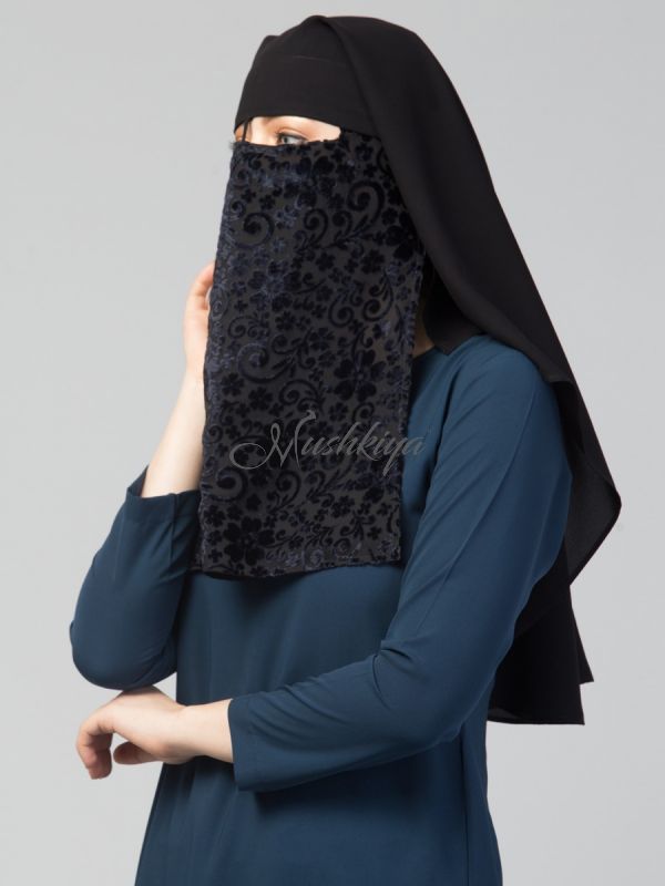 Beautiful Niqab In Brasso Fabric.