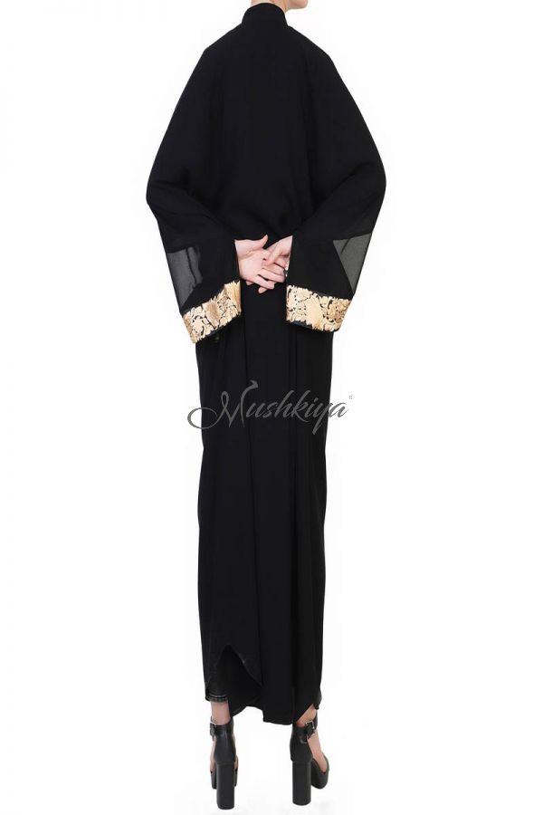 Mushkiya-Kaftan With Hand Work Embellishments-Not An Abaya