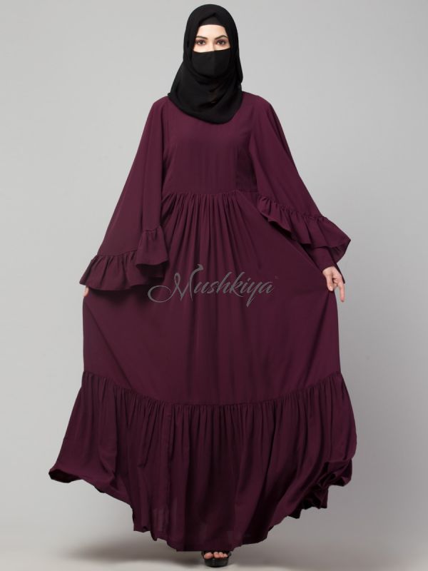 Designer Abaya With Frills