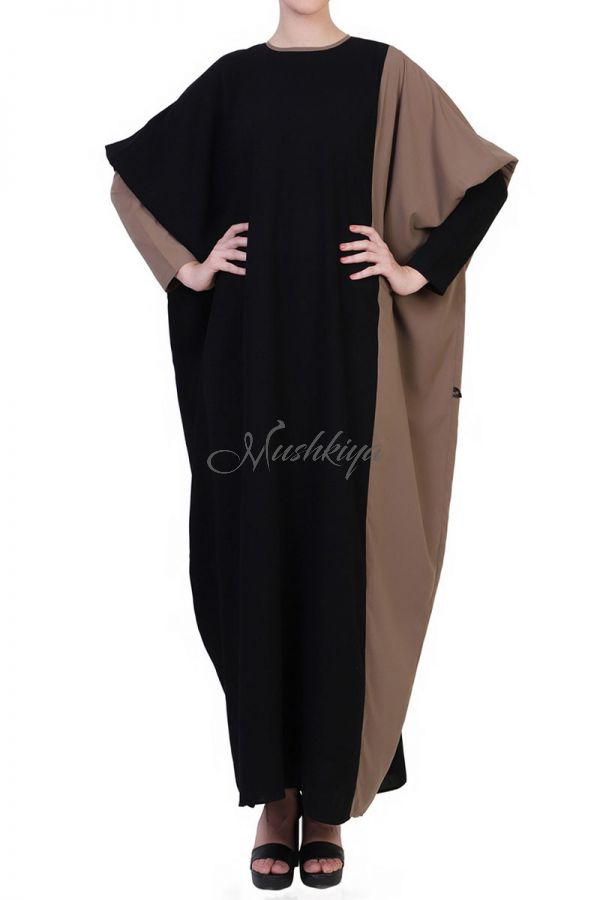 Mushkiya-Free-Size Kaftan In Dual Color-Not An Abaya