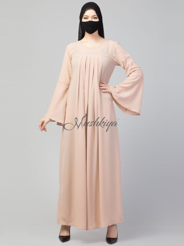 Designer Abaya With Pleats & Belt