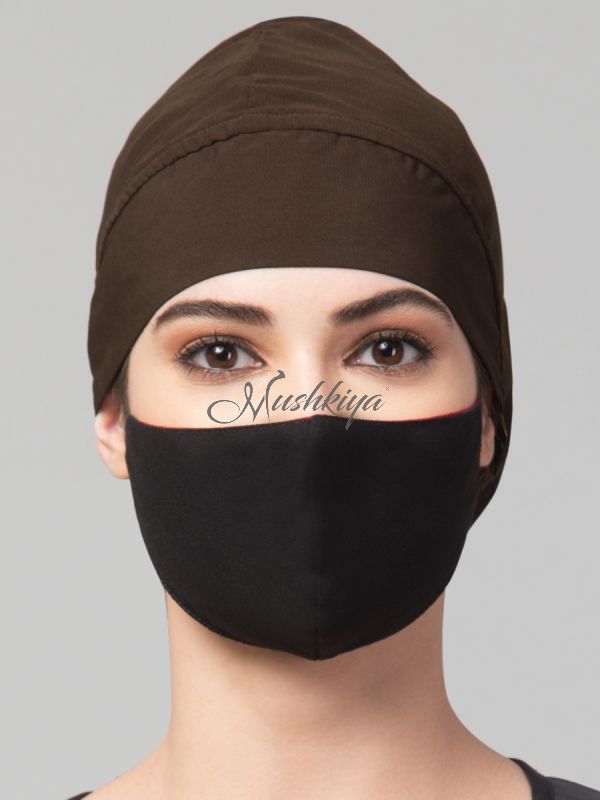 Under Hijab Cap With Drawstring-Nida Matte