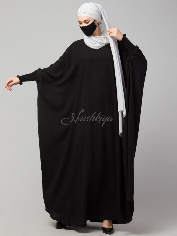 Kaftan Abaya With Elasticated Sleeves