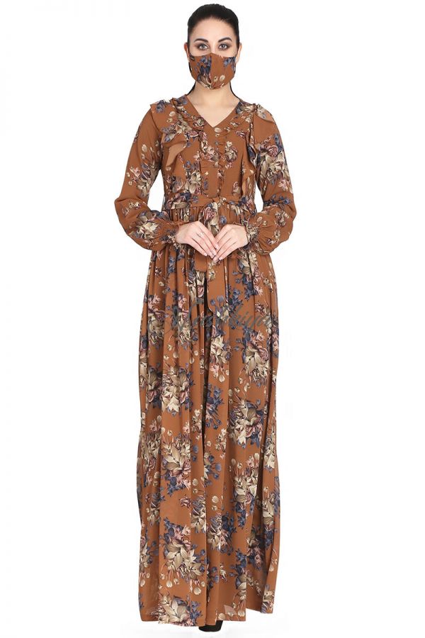 Mushkiya-Modest and Pretty Dress Made In Printed Georgette 