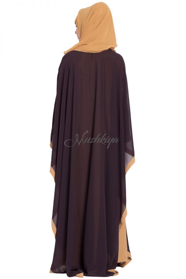 Mushkiya- Dual Layer Kaftan  in Contrast Colors-Not An Abaya