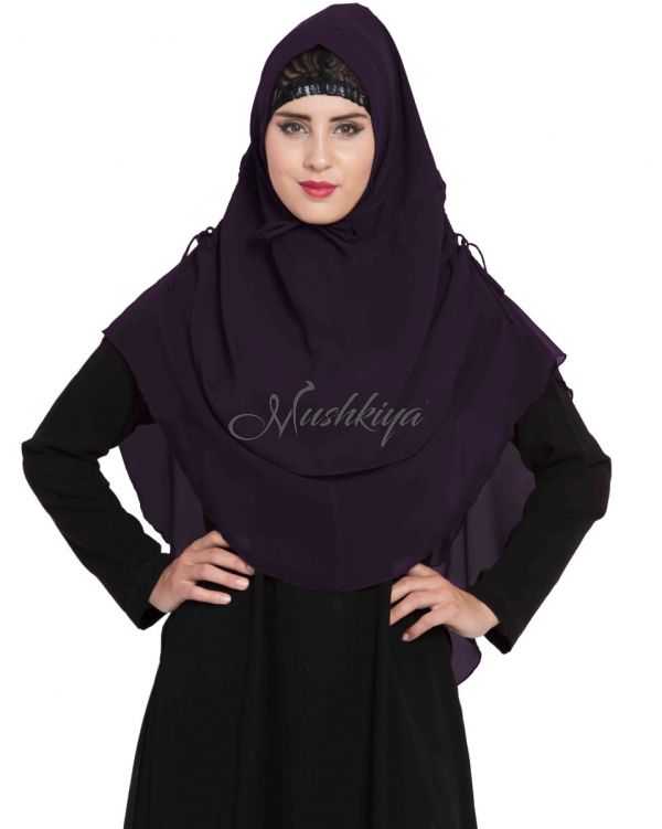 Stylish Instant Hijab In Dual Layer|Khimar